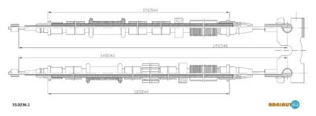 Тросовий привод, стоянкове гальмо ADRIAUTO 33.0236.1
