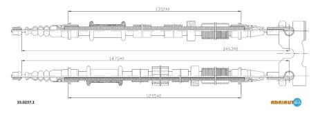 Трос ручного гальма ADRIAUTO 33.0237.1
