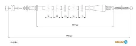 Трос зупиночних гальм ADRIAUTO 33.0242.1