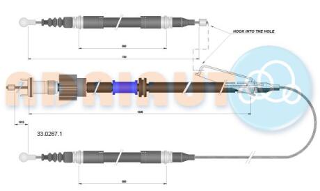 Трос стояночного гальма ADRIAUTO 33.0267.1
