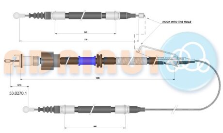 Трос зупиночних гальм ADRIAUTO 33.0270.1