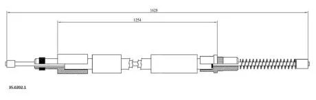 Тросовий привод, стоянкове гальмо ADRIAUTO 3502021
