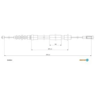 Трос ручного гальма ADRIAUTO 35.0214.1