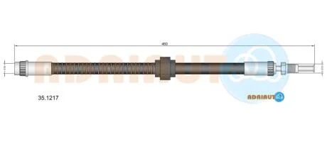 PEUGEOT шланг гальмівний передній 405 92- ADRIAUTO 351217