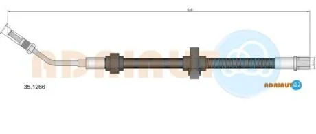 PEUGEOT шланг гальмівний задн. лів. 407,Citroen C5 III 08- ADRIAUTO 35.1266