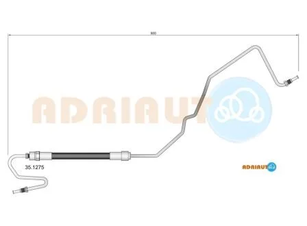 CITROEN Гальмівний шланг C4 I (LC_) 1.4-2.0 04-, PEUGEOT 307 (3A/C) 1.4-2.0 00- ADRIAUTO 35.1275
