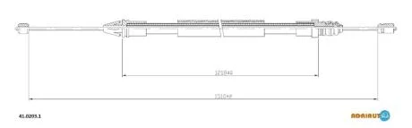 RENAULT трос ручного гальма задн. лів./прав. Megane 2.0 16v 9/95- ADRIAUTO 41.0203.1