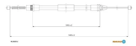 Тросовий привод, стоянкове гальмо ADRIAUTO 41.0223.1