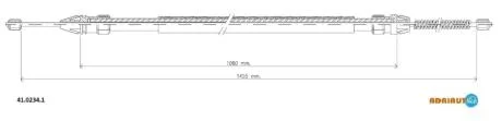 Тросовий привод, стоянкове гальмо ADRIAUTO 41.0234.1