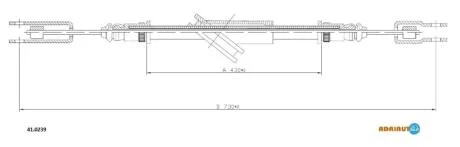 RENAULT Трос ручного тормоза пер. Trafic 81- ADRIAUTO 41.0239
