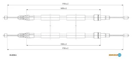 Тросовий привод, стоянкове гальмо ADRIAUTO 41.0258.1