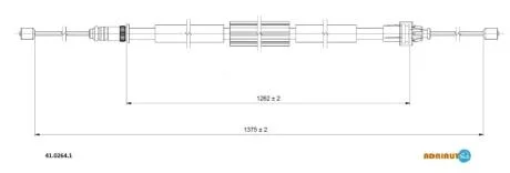Трос зупиночних гальм ADRIAUTO 41.0264.1