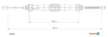 Трос стояночного гальма ADRIAUTO 41.0265.1