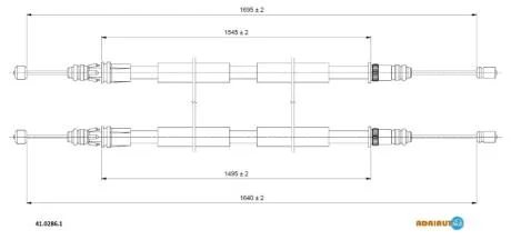 Трос ручного гальма ADRIAUTO 4102861