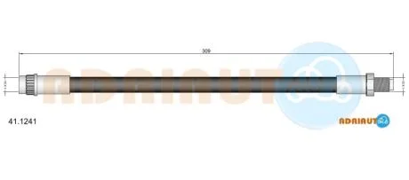 RENAULT шланг гальмівний передн. R19, задн R21 320mm ADRIAUTO 41.1241