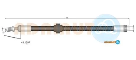 RENAULT шланг гальмівний передн. верхн. Master 98- ADRIAUTO 411257