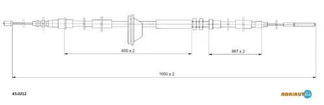 Кабель стоянкових гальм ADRIAUTO 43.0212