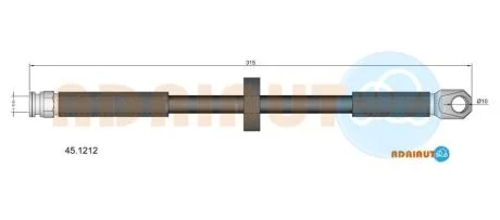 SEAT гальм.шланг задн.Ibiza,Malaga -93 ADRIAUTO 451212