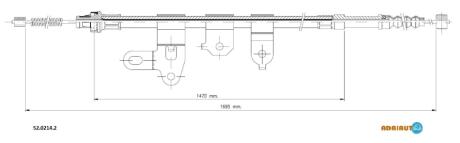 Трос зупиночних гальм ADRIAUTO 52.0214.2