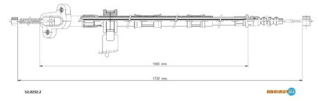 Трос ручного гальма ADRIAUTO 5202322