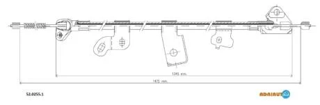 Трос зупиночних гальм ADRIAUTO 52.0255.1