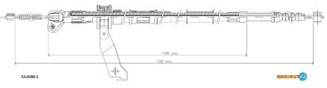 Трос зупиночних гальм ADRIAUTO 52.0280.1