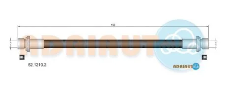 TOYOTA шланг гальм. задн. AURIS -12 ADRIAUTO 52.1210.2