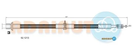 TOYOTA шланг гальм. передн.Carina,Corolla -92 ADRIAUTO 521213