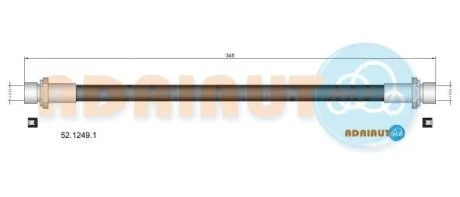 TOYOTA шланг гальмівний задній HILUX II 87- ADRIAUTO 52.1249.1