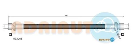 TOYOTA шланг гальмівний задн. пр. Avensis -00 ADRIAUTO 52.1263