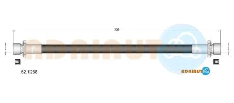 TOYOTA шланг гальм. задн. RAV 4 IІ 00- ADRIAUTO 52.1268