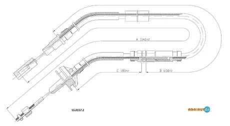 VW Трос сцепления Golf DS-GTD-Jetta DS 90-8/91 (1112/805) ADRIAUTO 5501572