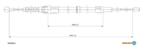 Трос ручного гальма ADRIAUTO 55.0212.1