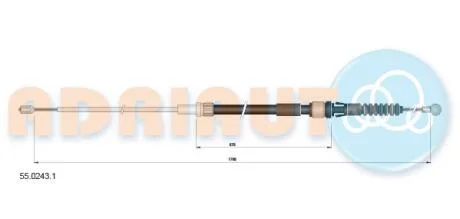 VW трос ручного гальма SEAT IBIZA 1.0/1.6 17- ADRIAUTO 55.0243.1