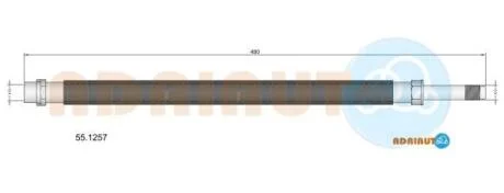 VW шланг гальмівний задн. LT 03- ADRIAUTO 551257