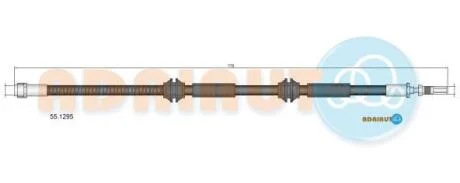 VW гальмівний шланг передній TOUAREG 02-, PORSCHE ADRIAUTO 55.1295