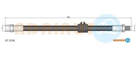 VOLVO шланг гальмівний передн.440/480 88- ADRIAUTO 571216