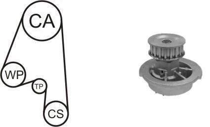 Насос охолоджуючої рідини + комплект зубчатого ременя AIRTEX WPK-163101