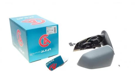 Зеркало заднего вида SKODA OCTAVIA II 04- электрич.асферич.подогрев грунт.лев. (в сборе) ALKAR 6139524