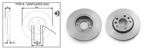 Диск гальмівний Ø280mm перед. Dacia Duster/Renault Megane III/Scenic III 1.4-2.0 08- (280X24) APLUS 61295AP