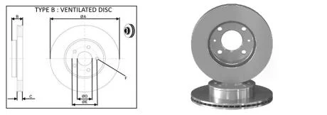 Гальмівний диск перед. Hyundai I10 Kia Picanto 1.0-1.2 04.04- APLUS 61305AP