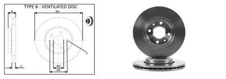 ГАЛЬМІВНИЙ ДИСК ПЕРЕДН. RENAULT CLIO IV GRANDTOUR (KH_) [01/13-] APLUS 61316AP