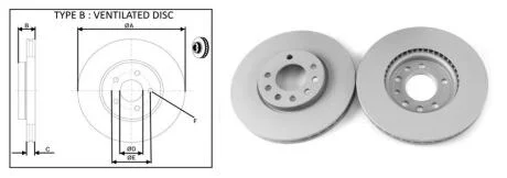 ГАЛЬМІВНИЙ ДИСК ПЕРЕДН. SAAB 9-3 УНІВЕРСАЛ (E50) [03/05-02/15] APLUS 61325AP