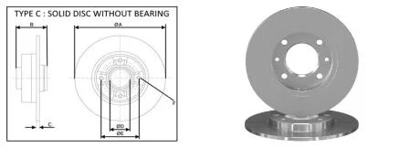 Диск тормозной задний (кратно 2) Peugeot 206 (2A/C) (08/98-12/12) APLUS 61334AP