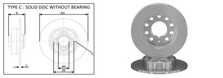 Диск гальмiвний зад. VAG A4 -04 04- APLUS 61367AP