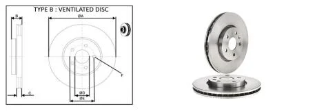 (R17")Гальмівний диск передній Ø 321mm Opel Insignia 08- APLUS 61398AP