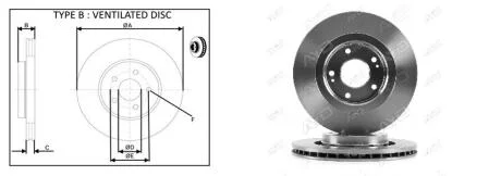 ГАЛЬМІВНИЙ ДИСК ПЕР. MITSUBISHI OUTLANDER 2.0-2.4 03- APLUS 61407AP