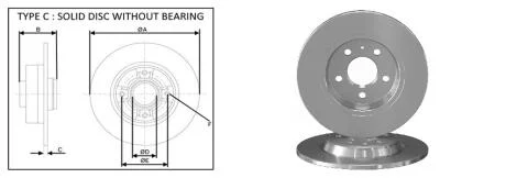 ГАЛЬМІВНИЙ ДИСК ЗАДН. AUDI Q5 (8RB) 11/08-12/17 APLUS 61416AP