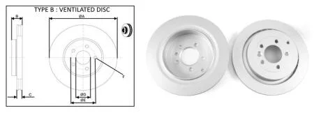 Диск гальмівний задн. Land Rover Range Rover III 05- APLUS 61434AP