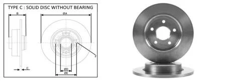 Диск гальмівний зад. Ford Focus III (271mm11mm) APLUS 61435AP